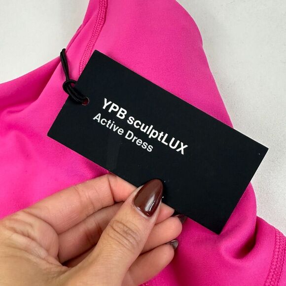 NWT YPB Abercrombie Pink SculptLUX Active Mini Dress Built In Shorts Stretch XXS - Picture 6 of 16